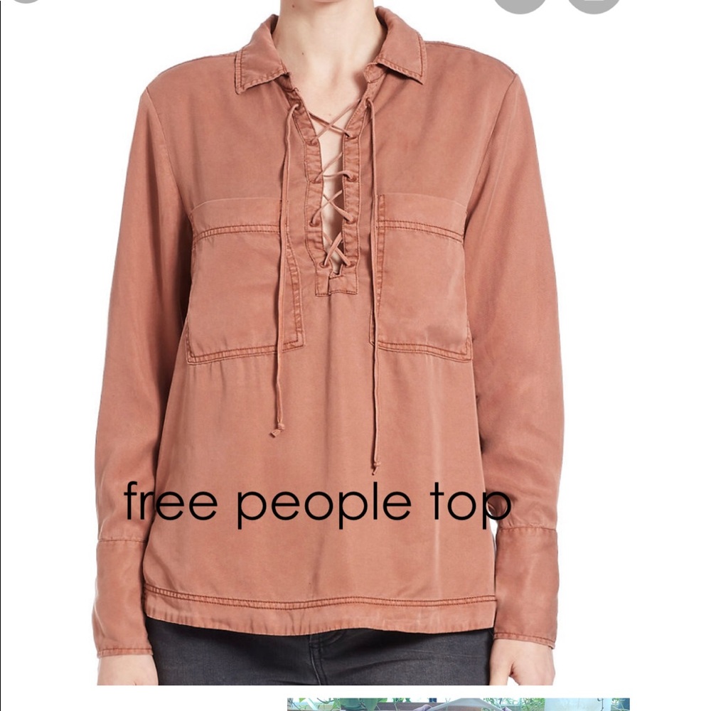 free people lace up top
